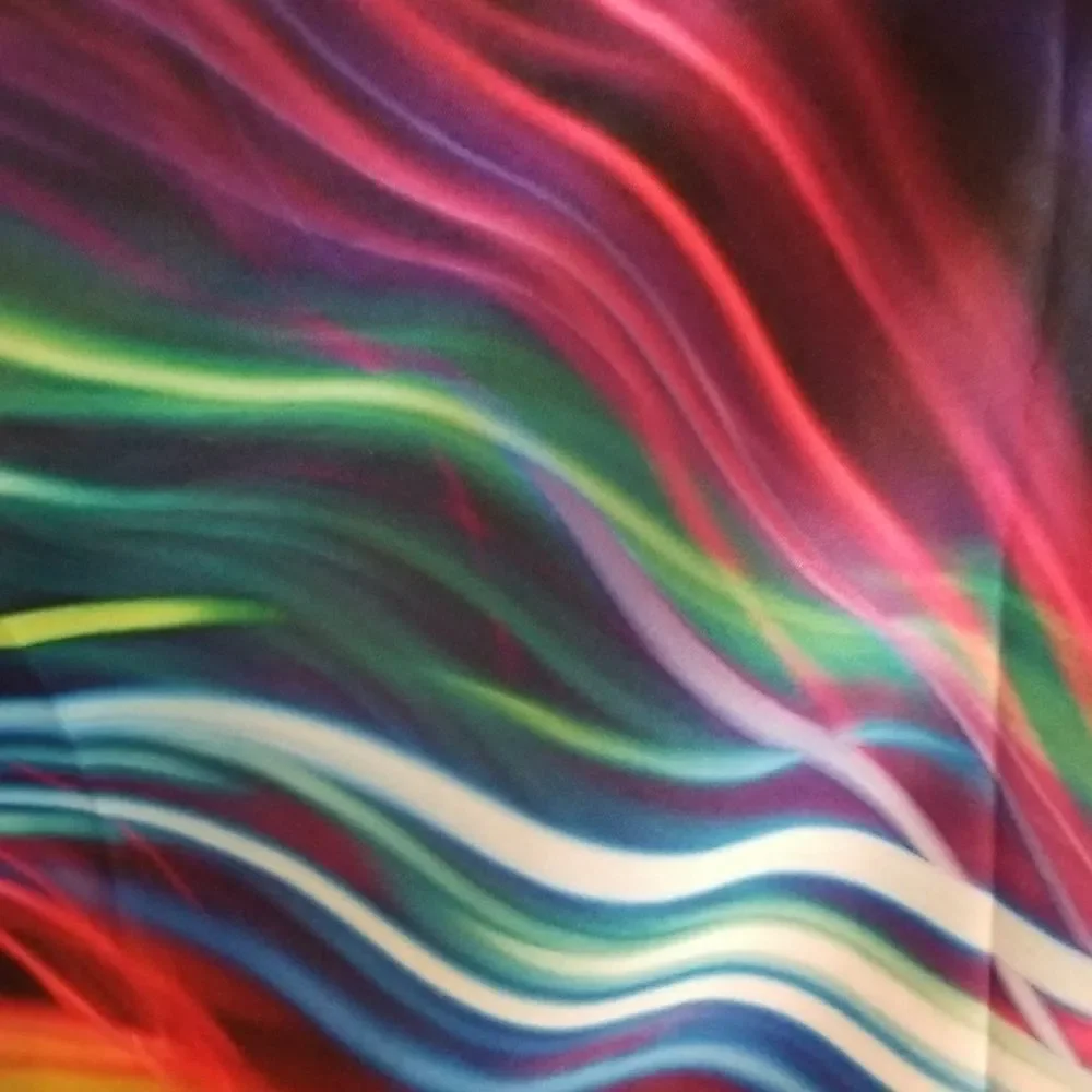 Electrifying Colorful Circle Lines Psychedelic Graphic Tapestry NWOT 50